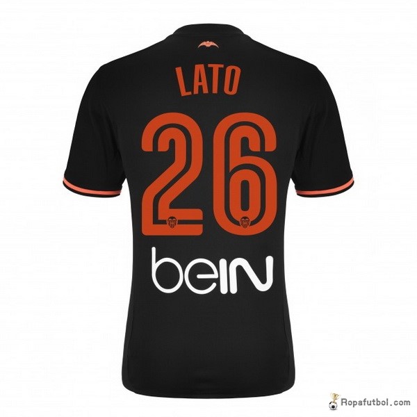Camiseta Valencia Replica Segunda Ropa Lato 2016/17 Negro
